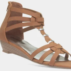 Lilley Sasha Womens Tan Wedge Sandal
