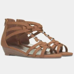 Lilley Sasha Womens Tan Wedge Sandal