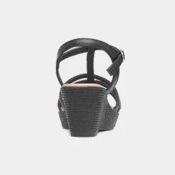 Lilley Scarlett Womens Black Wedge Sandal