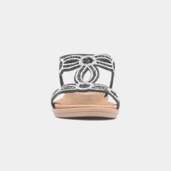 Lilley Sia Womens Black Diamante Sandal