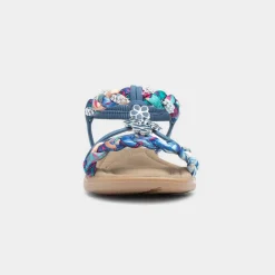 Lilley Simone Womens Blue Ribbon Twist Sandal