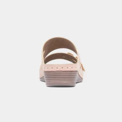 Lilley Sissy Womens Nude Diamante Wedge Sandal