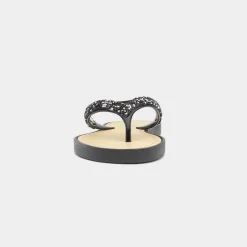 Lilley Skye Womens Black Diamante Toe Post Sandal