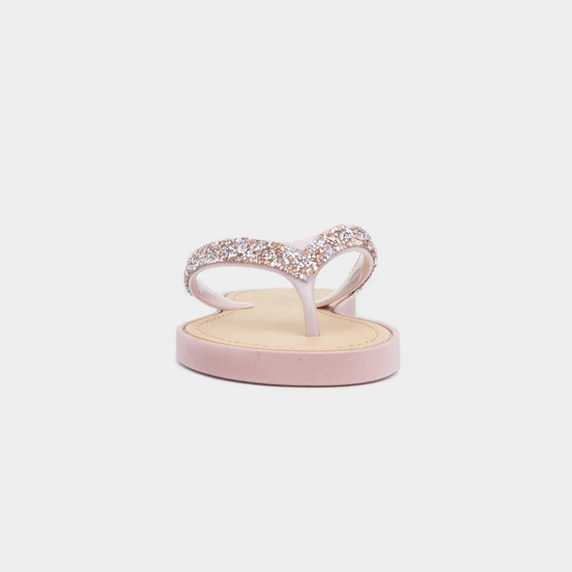 Lilley Skye Womens Nude Diamante Toe Post Sandal