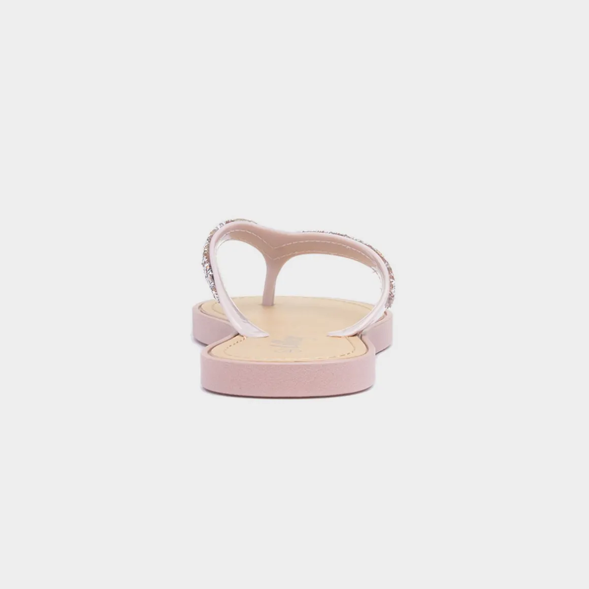 Lilley Skye Womens Nude Diamante Toe Post Sandal