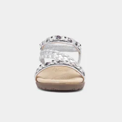 Lilley Skylar Womens Silver Gem Sandal