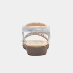 Lilley Skylar Womens Silver Gem Sandal