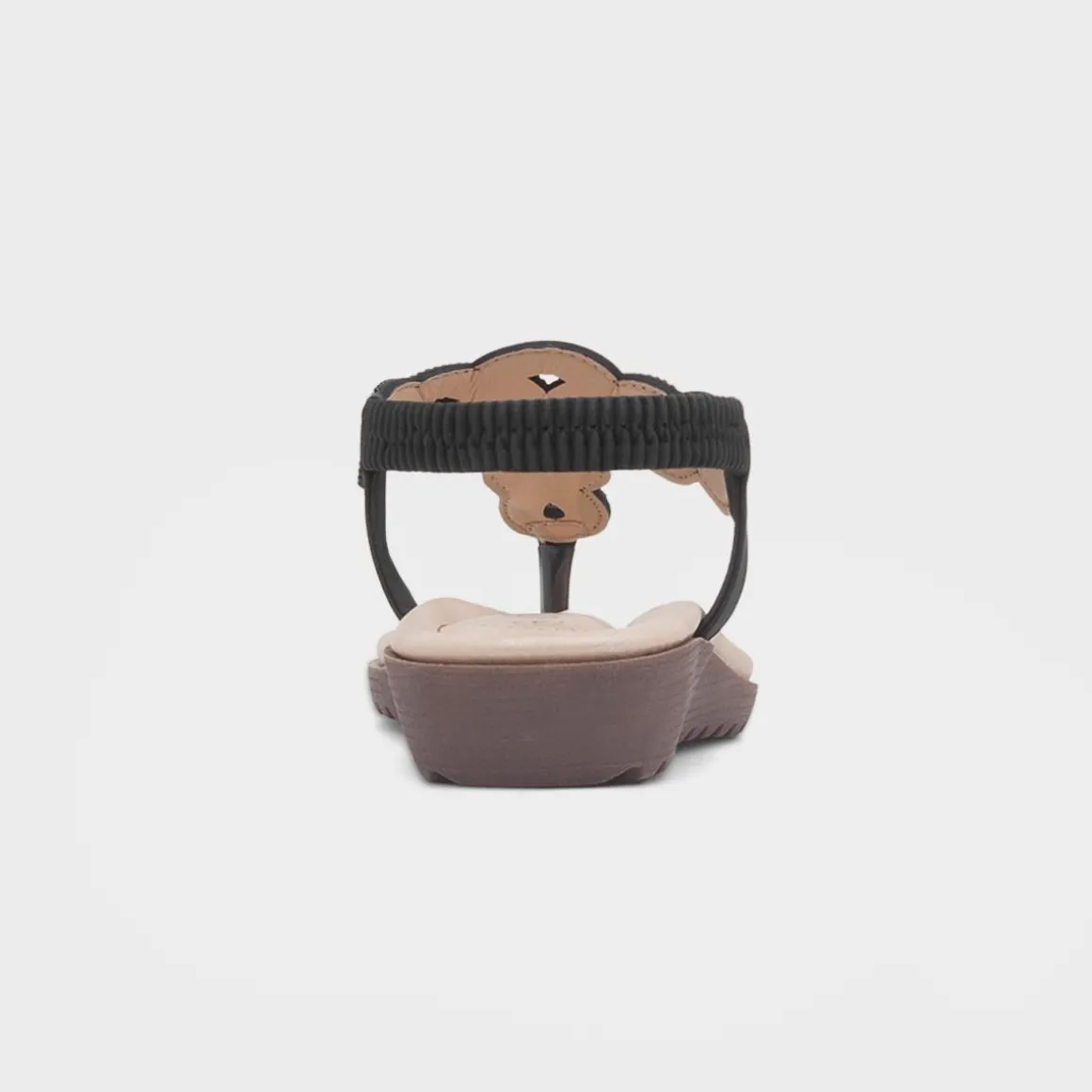 Lilley Sophia Womens Black Toe Post Sandal