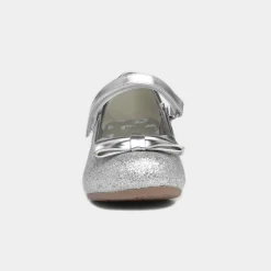 Lilley Sparkle Lacey Girls Silver Glitter Heel
