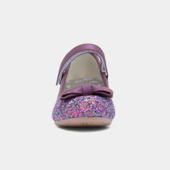 Lilley Sparkle Lacey Girls Purple Glitter Heel