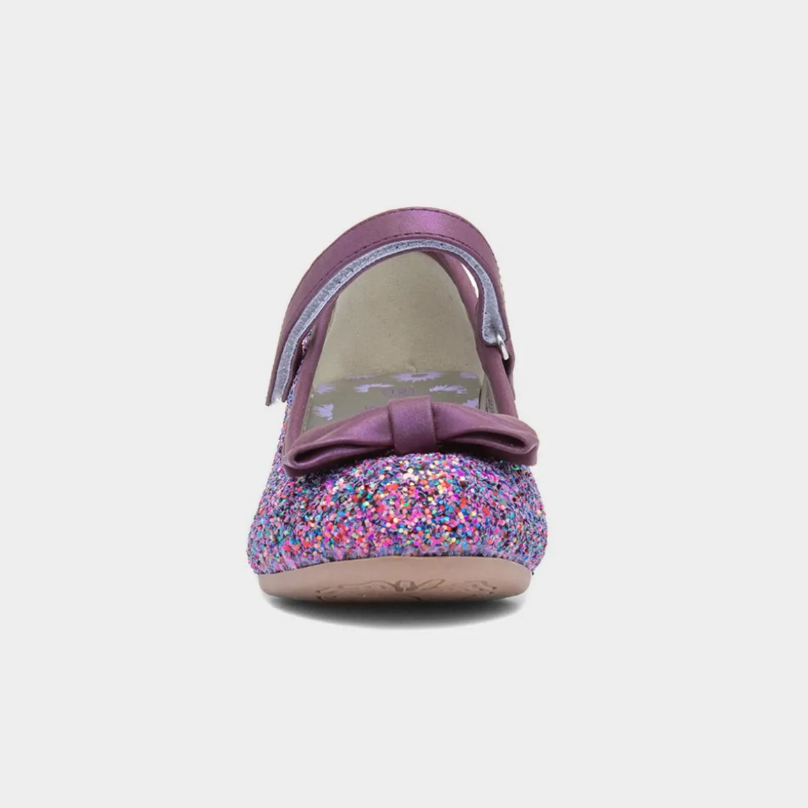 Lilley Sparkle Lacey Girls Purple Glitter Heel