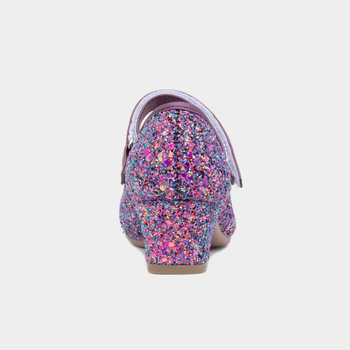 Lilley Sparkle Lacey Girls Purple Glitter Heel