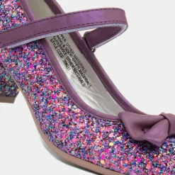 Lilley Sparkle Lacey Girls Purple Glitter Heel