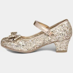 Lilley Sparkle Roxana Girls Rose Gold Heeled Shoe
