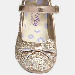 Lilley Sparkle Roxana Girls Rose Gold Heeled Shoe