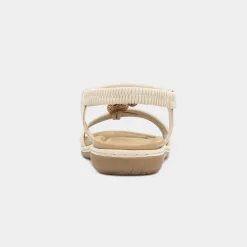 Lilley Spirit Womens Cream Strappy Sandal