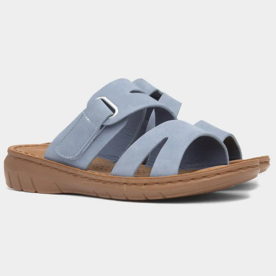 Lilley Stacey Womens Blue Mule Sandal