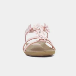 Lilley Stella Womens Nude Flower Crochet Sandal