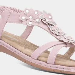 Lilley Suzzane Womens Pink Floral Sandal