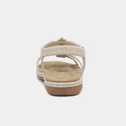 Lilley Sylvie Womens Cream Diamante Sandal