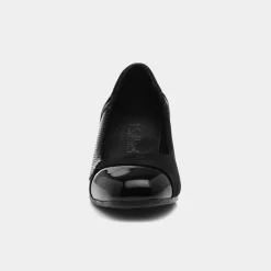 Lilley Vera Womens Black Block Heel Court Shoe