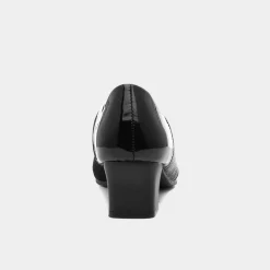 Lilley Vera Womens Black Block Heel Court Shoe
