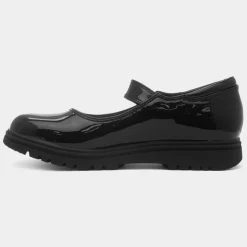 Little Diva Effie Girls Black Patent Shoe