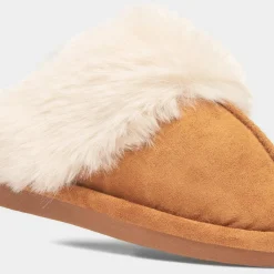 Little Diva Holly Girls Tan Mule Slipper
