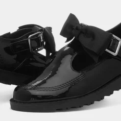 Little Diva Idalia Girls Black Patent T-Bar Shoe