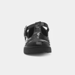 Little Diva Nell Girls Black Patent T-Bar Shoe