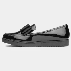 Little Diva Tess Girls Jnr Black Patent Loafers