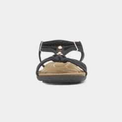 Lotus Domenica Womens Black Shimmer Sandal