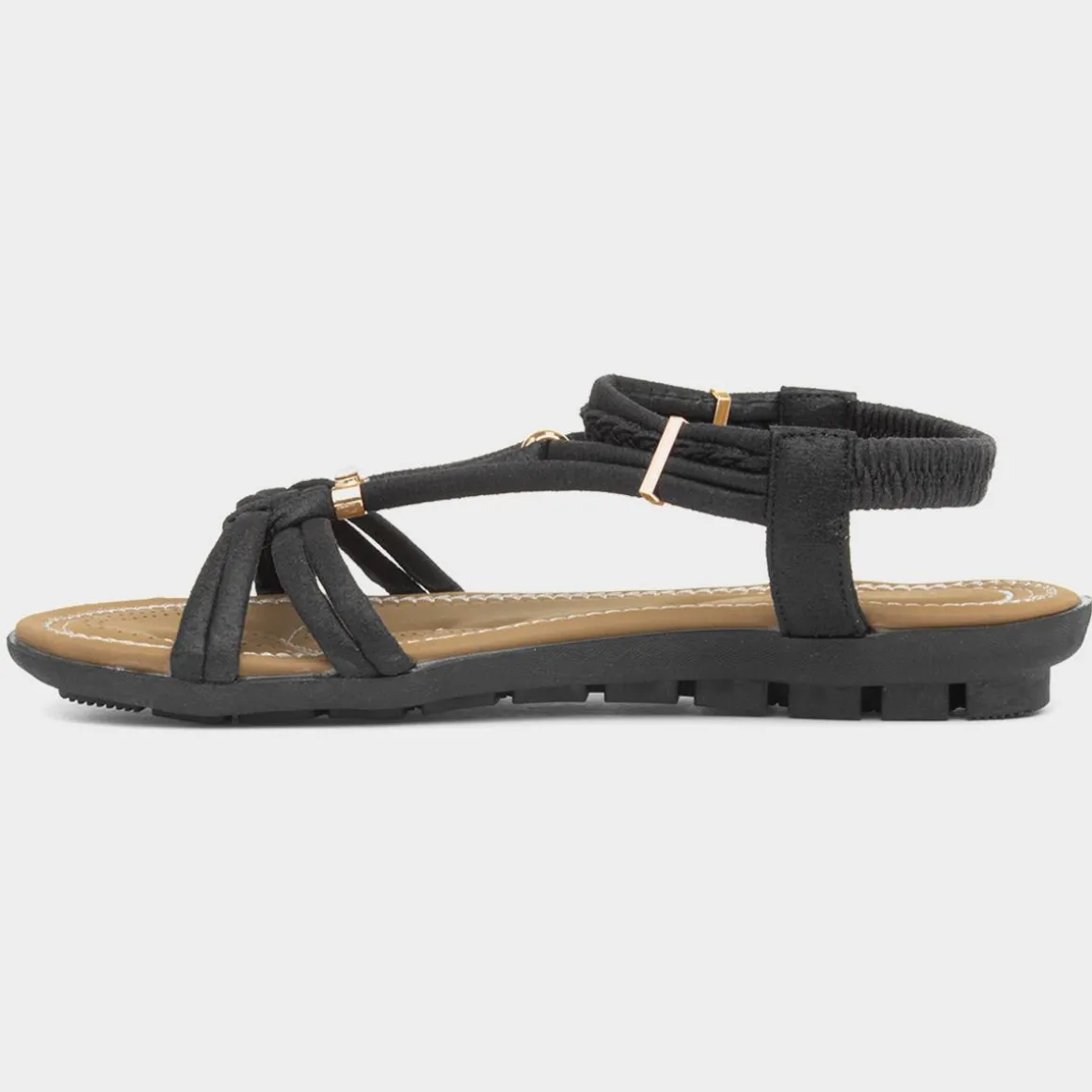 Lotus Domenica Womens Black Shimmer Sandal