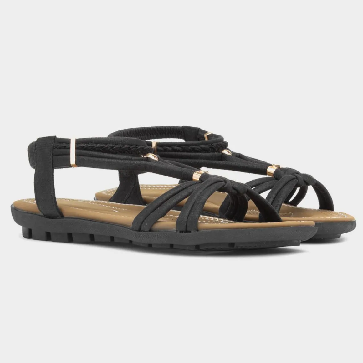 Lotus Domenica Womens Black Shimmer Sandal