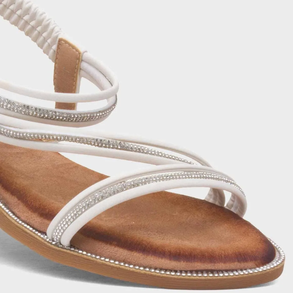 Lunar Aruba Womens White Strappy Sandal