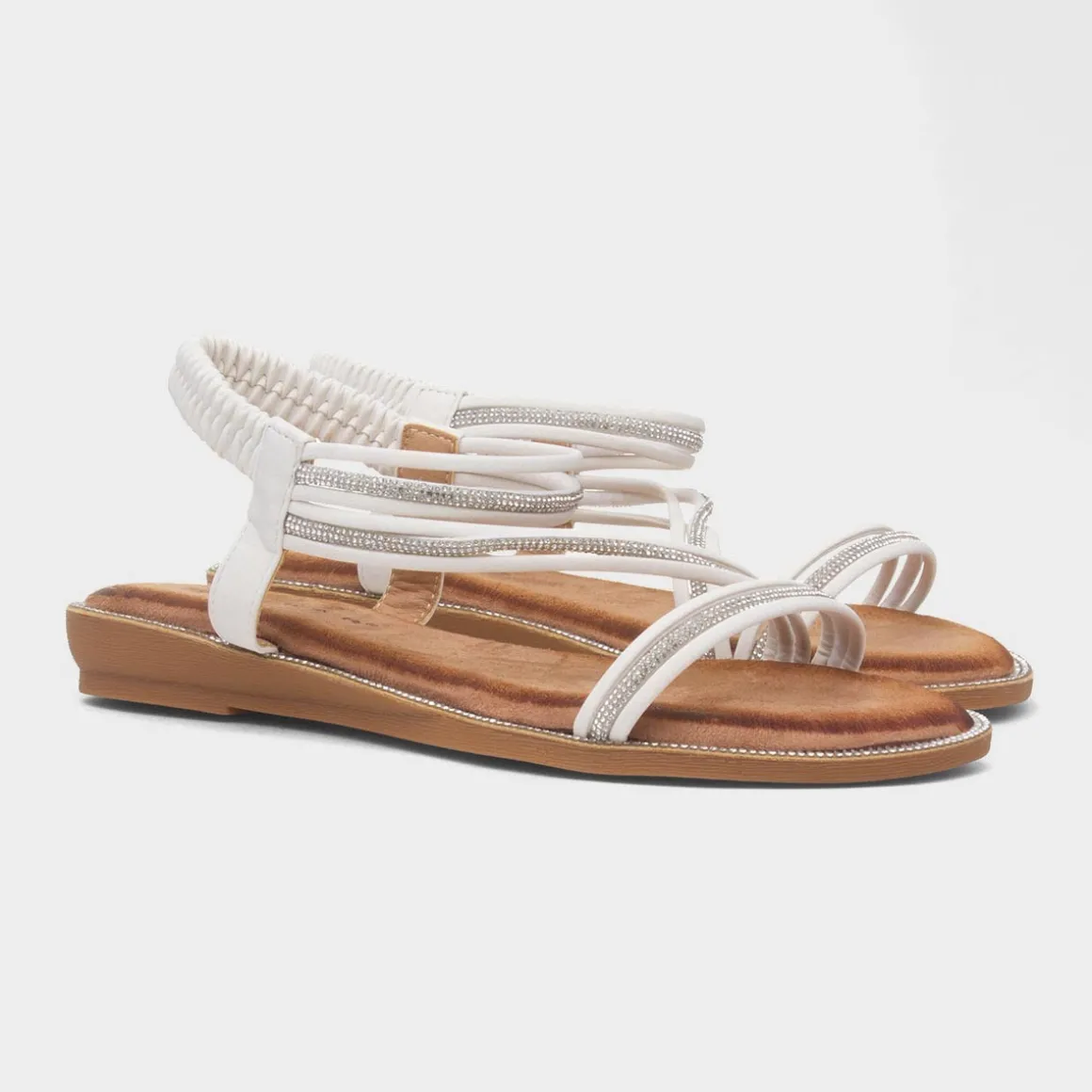 Lunar Aruba Womens White Strappy Sandal