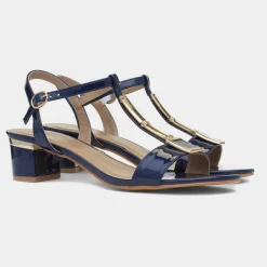 Lunar Blaze Womens Navy Patent Heel