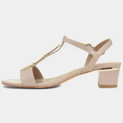 Lunar Blaze Womens Nude Patent Heel