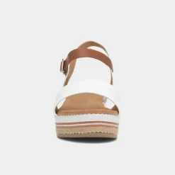 Lunar Britt Womens White Wedge Sandal