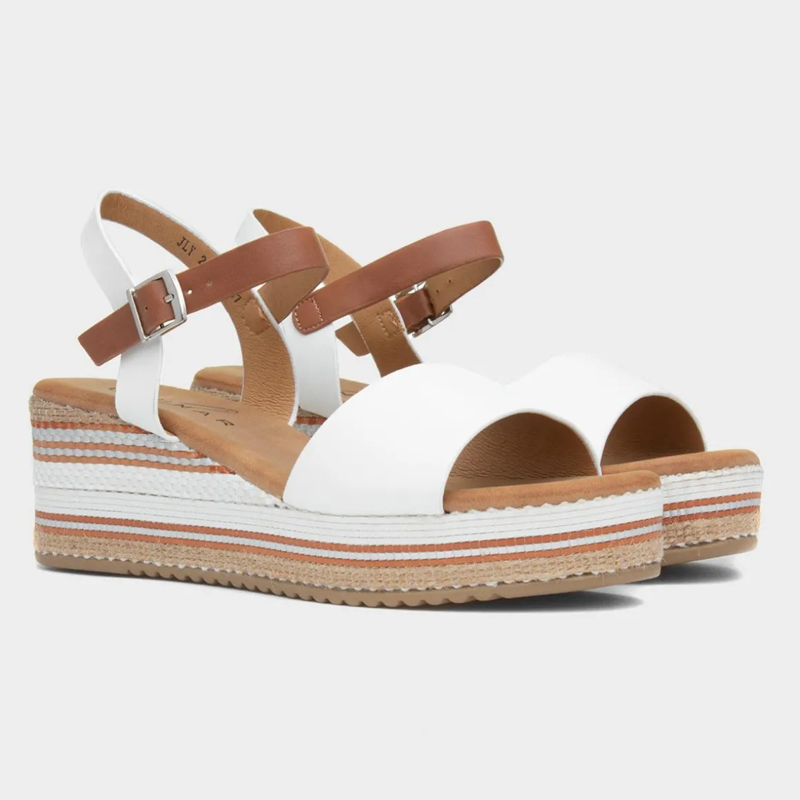 Lunar Britt Womens White Wedge Sandal