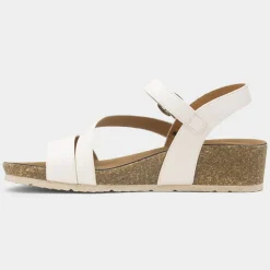 Lunar Cluster Womens White Wedge Sandal