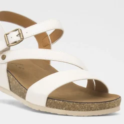 Lunar Cluster Womens White Wedge Sandal