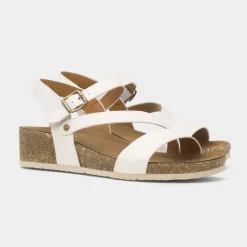 Lunar Cluster Womens White Wedge Sandal