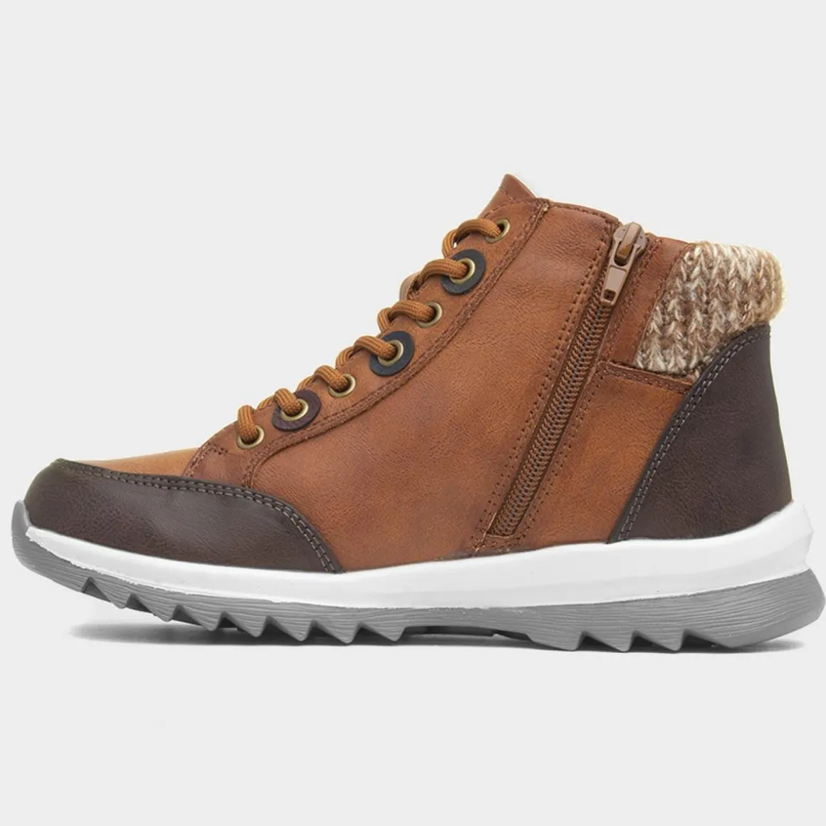 Lunar Dasha Womens Tan Lace Up Boot