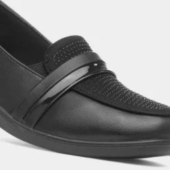 Lunar Esther Womens Black Wedge Casual Shoe