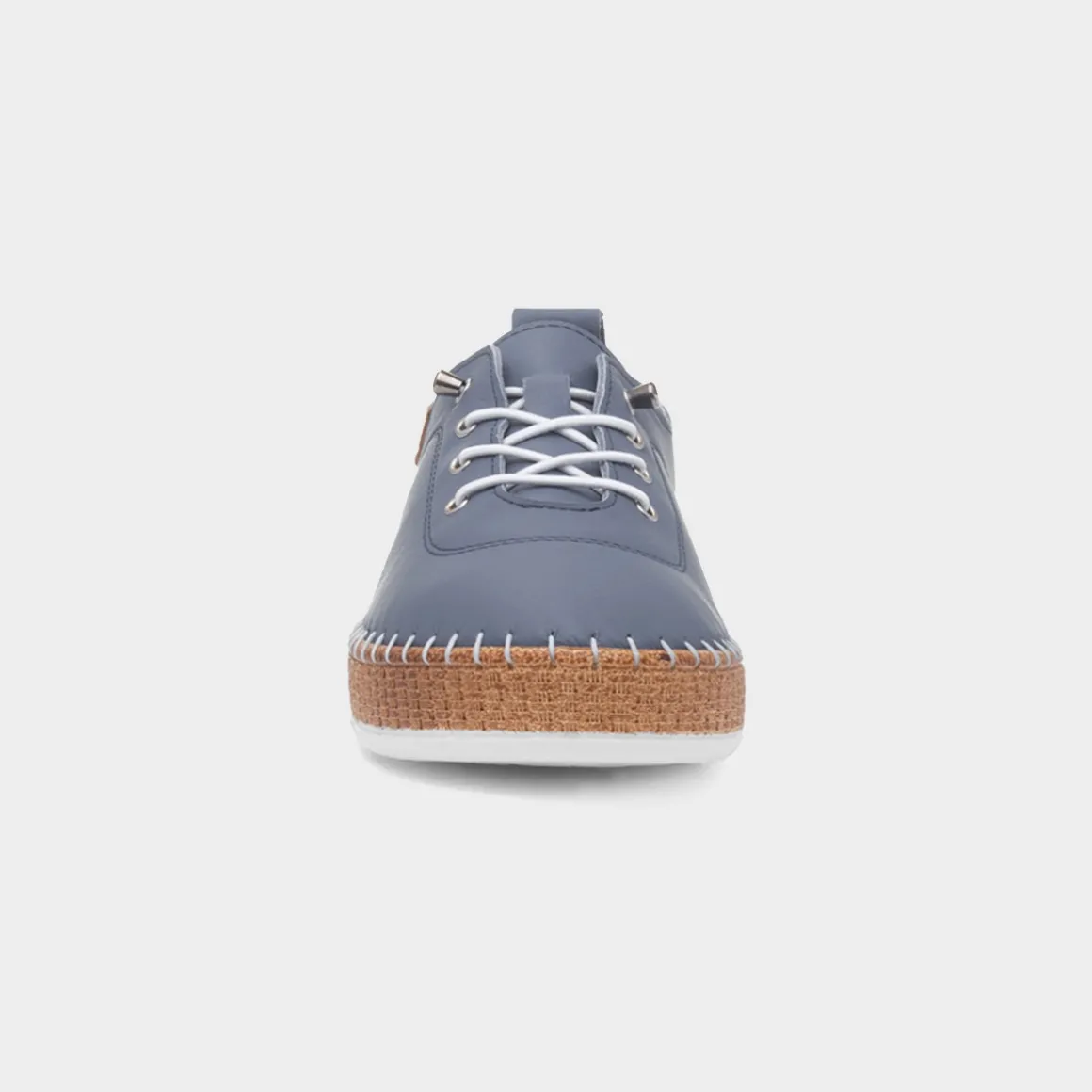 Lunar Evie Womens Blue Casual Leather Shoe