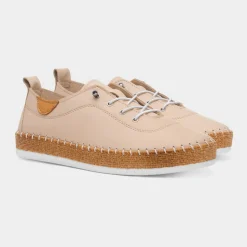 Lunar Evie Womens Cream Casual Leather Shoe