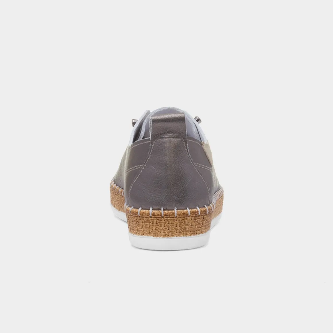 Lunar Evie Womens Pewter Casual Leather Shoe