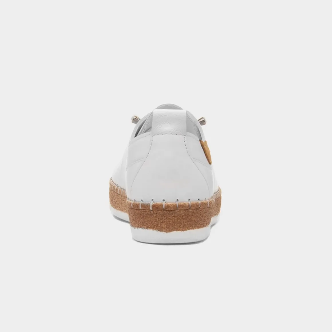 Lunar Evie Womens White Casual Leather Shoe
