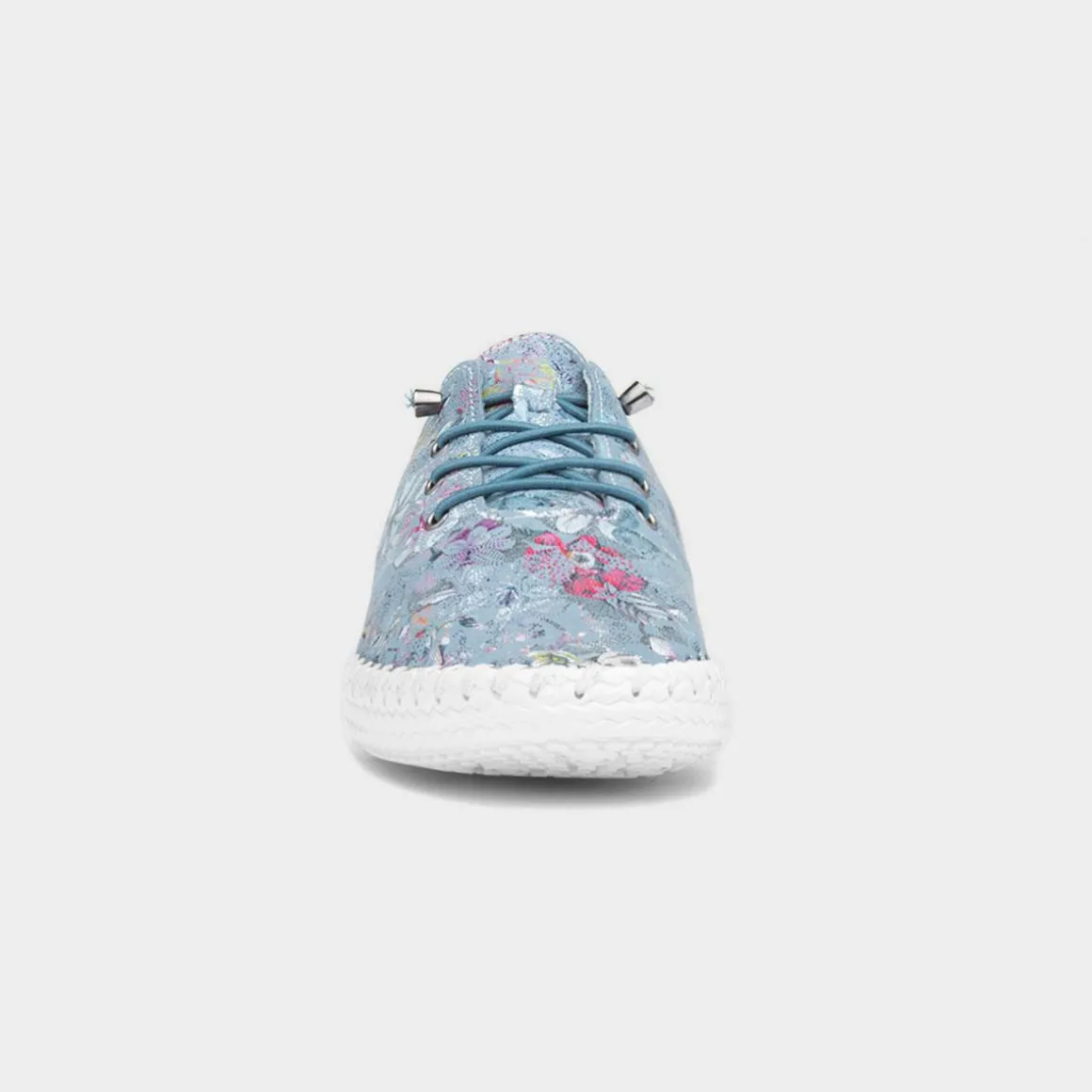 Lunar Exbury Womens Blue Leather Casual Shoes